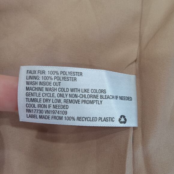 Wild Fable Tan Teddy Coat Size L New NWT buttons Pockets Cozy Warm Mob Sherpa - Picture 5 of 16